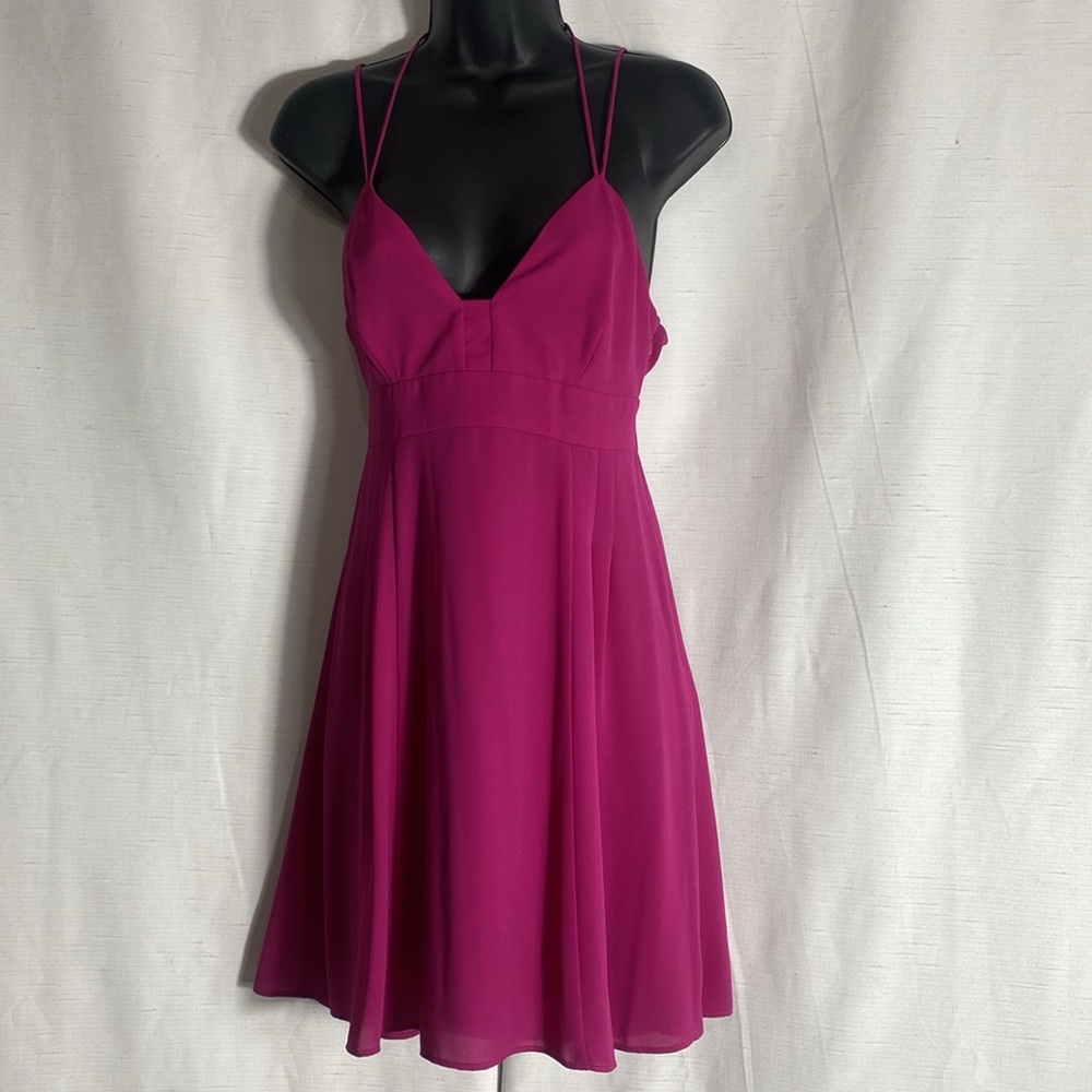 Express V-neck Spaghetti Strap Open Back Mini Dress Size 6